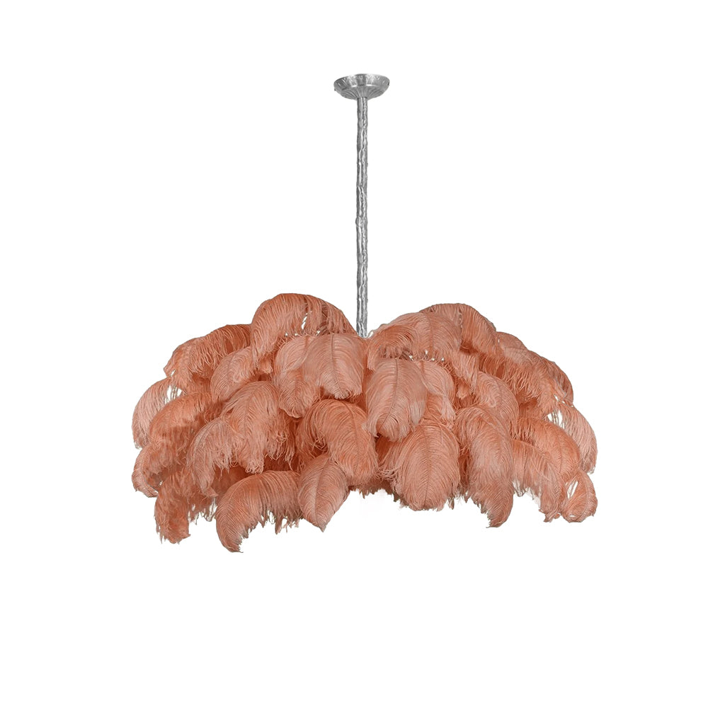 Ostrich Feather Ceiling Pendant Lighting Lobby