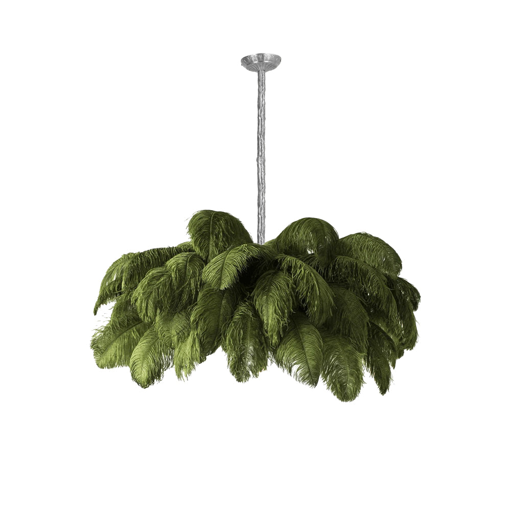 Ostrich Feather Ceiling Pendant Lighting Lobby