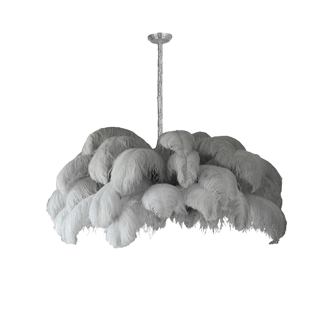 Ostrich Feather Ceiling Pendant Lighting Lobby