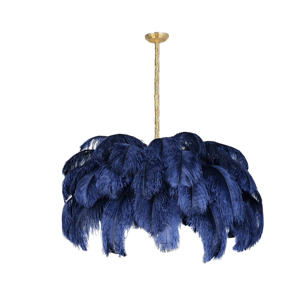 Ostrich Feather Ceiling Pendant Lighting Lobby