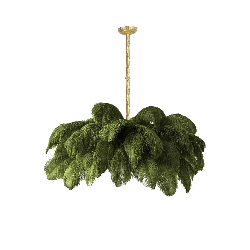Ostrich Feather Ceiling Pendant Lighting Lobby