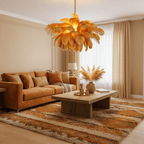 Ostrich Feather Ceiling Pendant Lighting Lobby