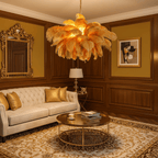 Ostrich Feather Ceiling Pendant Lighting Lobby