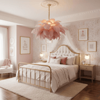 Ostrich Feather Ceiling Pendant Lighting Lobby
