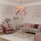 Ostrich Feather Ceiling Pendant Lighting Lobby