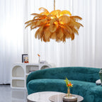 Ostrich Feather Ceiling Pendant Lighting Lobby