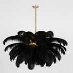 Ostrich Feather Ceiling Pendant Lighting Lobby