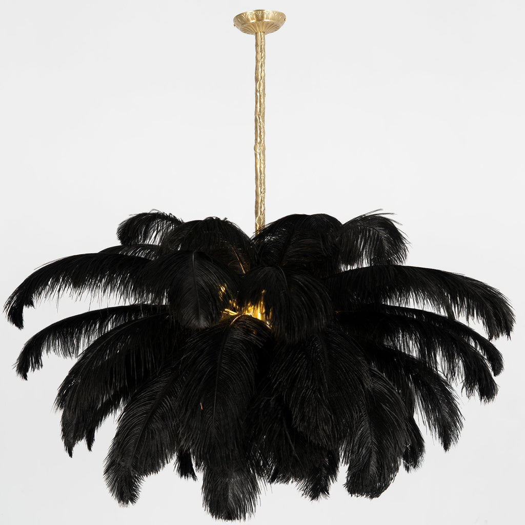 Ostrich Feather Ceiling Pendant Lighting Lobby