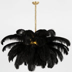 Ostrich Feather Ceiling Pendant Lighting Lobby