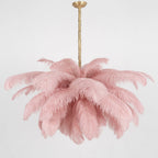 Ostrich Feather Ceiling Pendant Lighting Lobby