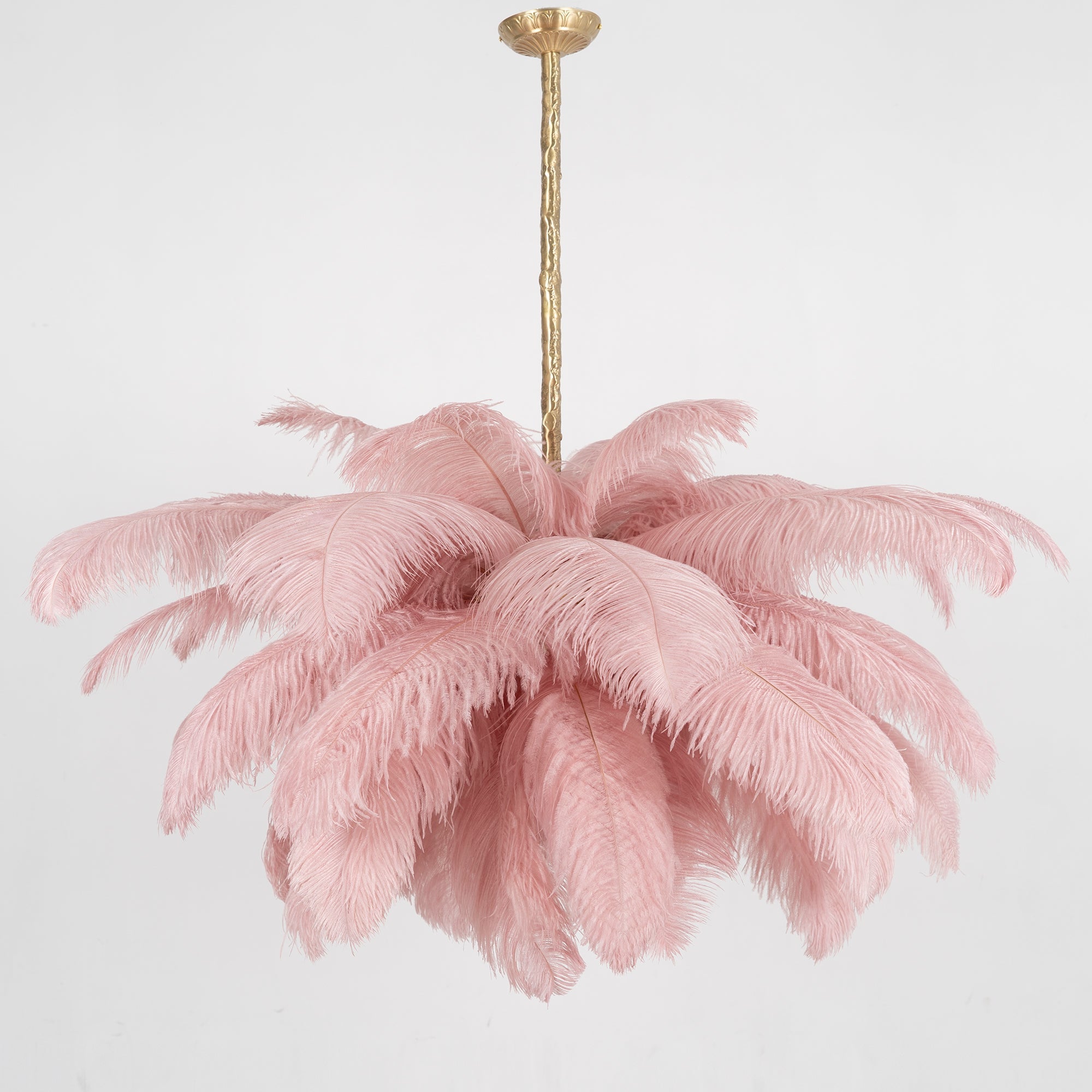 Ostrich Feather Ceiling Pendant Lighting Lobby