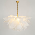 Ostrich Feather Ceiling Pendant Lighting Lobby