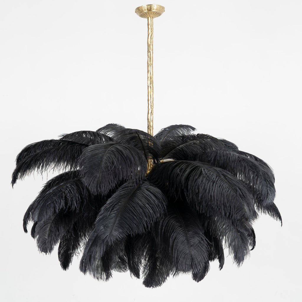 Ostrich Feather Ceiling Pendant Lighting Lobby