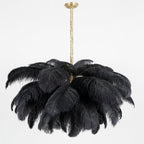 Ostrich Feather Ceiling Pendant Lighting Lobby