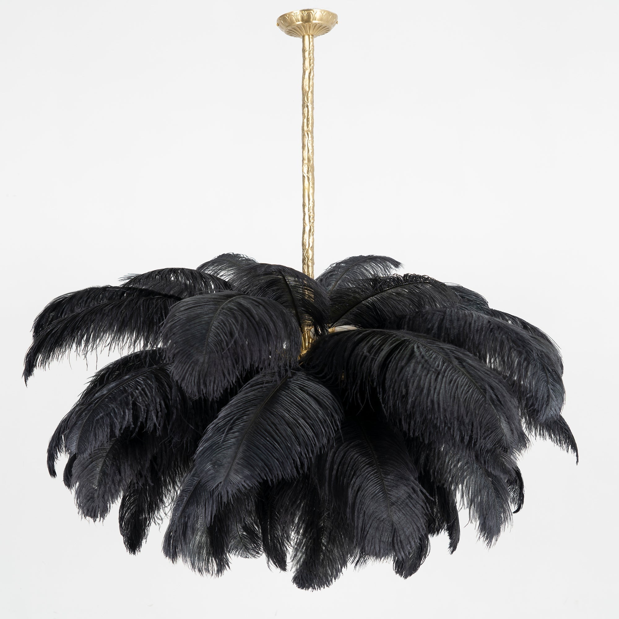 Ostrich Feather Ceiling Pendant Lighting Lobby