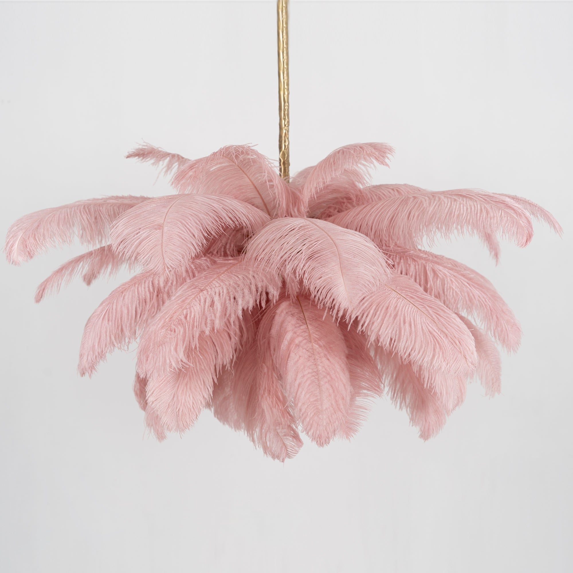 Ostrich Feather Ceiling Pendant Lighting Lobby