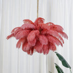 Ostrich Feather Ceiling Pendant Lighting Lobby
