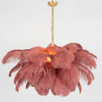 Ostrich Feather Ceiling Pendant Lighting Lobby