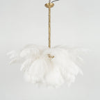 Ostrich Feather Ceiling Pendant Lighting Lobby
