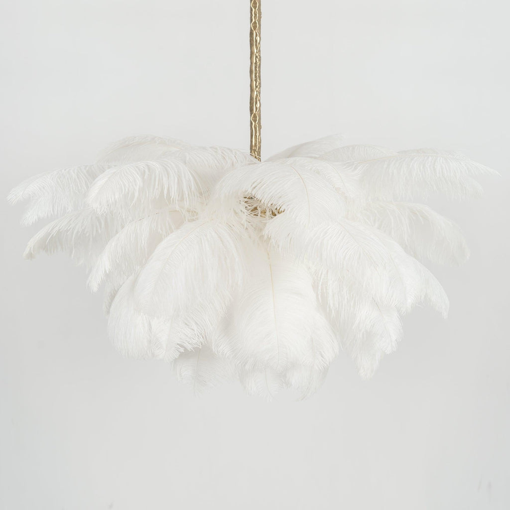 Ostrich Feather Ceiling Pendant Lighting Lobby