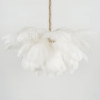 Ostrich Feather Ceiling Pendant Lighting Lobby