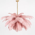 Ostrich Feather Ceiling Pendant Lighting Lobby