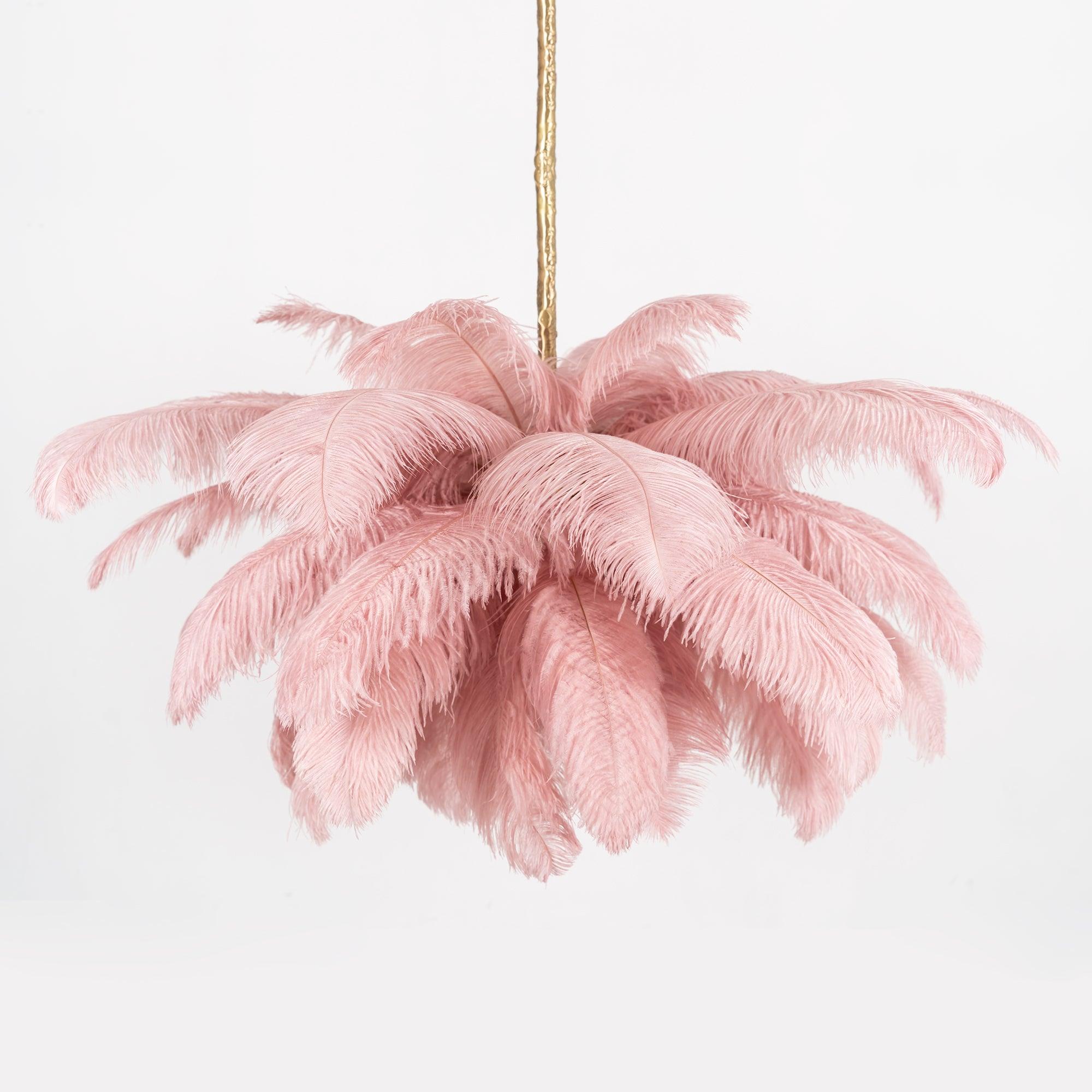 Ostrich Feather Ceiling Pendant Lighting Lobby