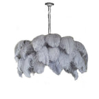 Ostrich Feather Ceiling Pendant Lighting Lobby