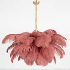 Ostrich Feather Ceiling Pendant Lighting Lobby