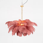 Ostrich Feather Ceiling Pendant Lighting Lobby