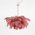 Ostrich Feather Ceiling Pendant Lighting Lobby