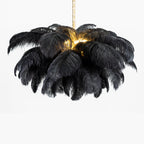 Ostrich Feather Ceiling Pendant Lighting Lobby