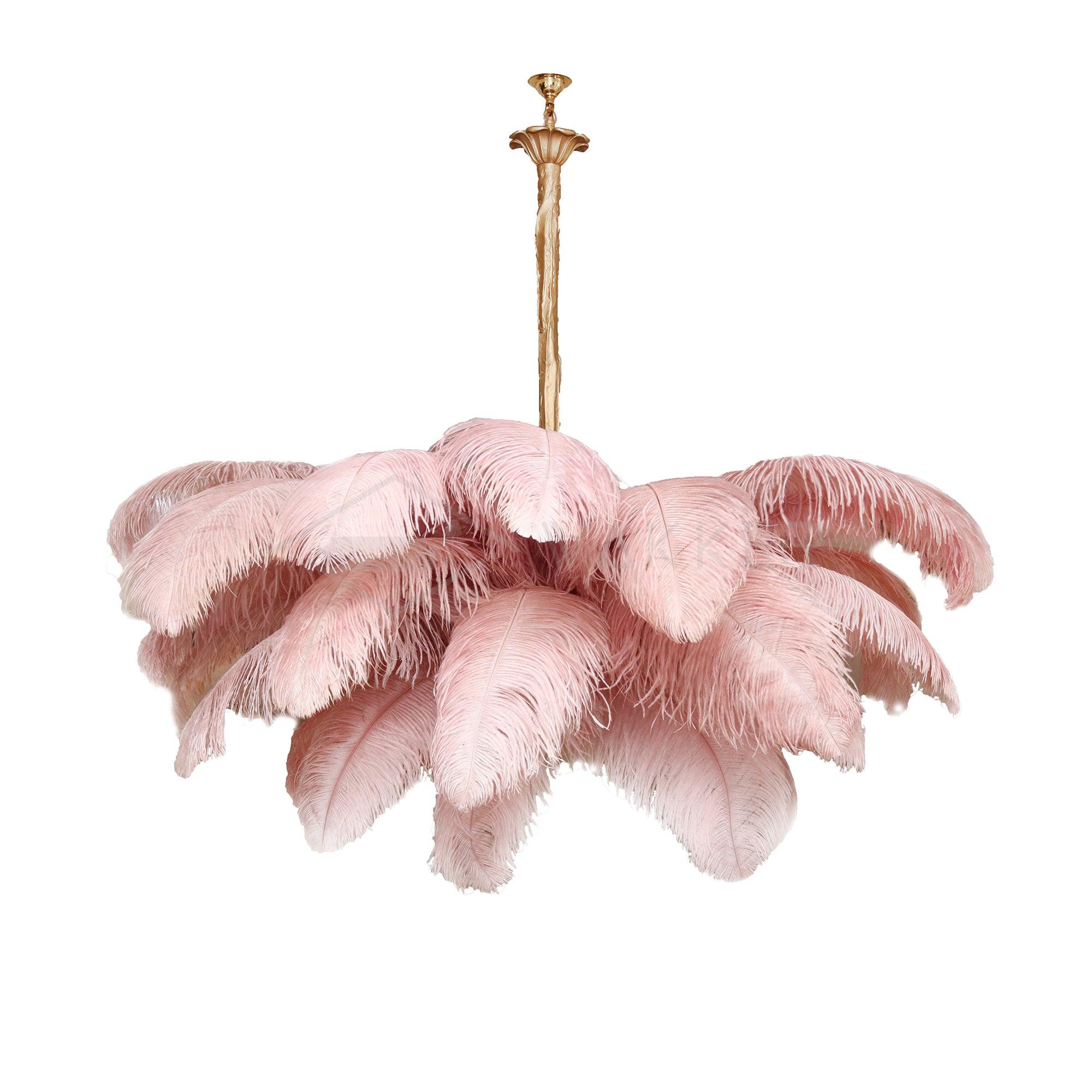 Ostrich Feather Ceiling Pendant Lighting Lobby