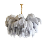 Ostrich Feather Ceiling Pendant Lighting Lobby