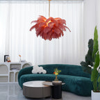 Ostrich Feather Ceiling Pendant Lighting Lobby