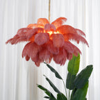 Ostrich Feather Ceiling Pendant Lighting Lobby