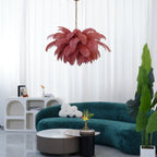 Ostrich Feather Ceiling Pendant Lighting Lobby