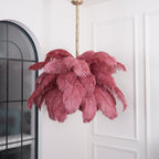 Ostrich Feather Ceiling Pendant Lighting Lobby