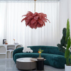 Ostrich Feather Ceiling Pendant Lighting Lobby