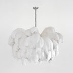 Ostrich Feather Ceiling Pendant Lighting Lobby