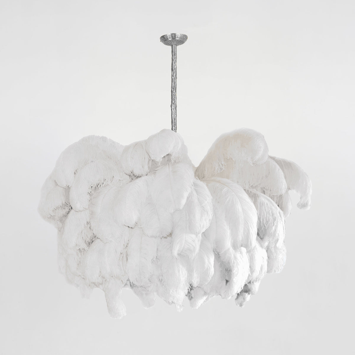 Ostrich Feather Ceiling Pendant Lighting Lobby