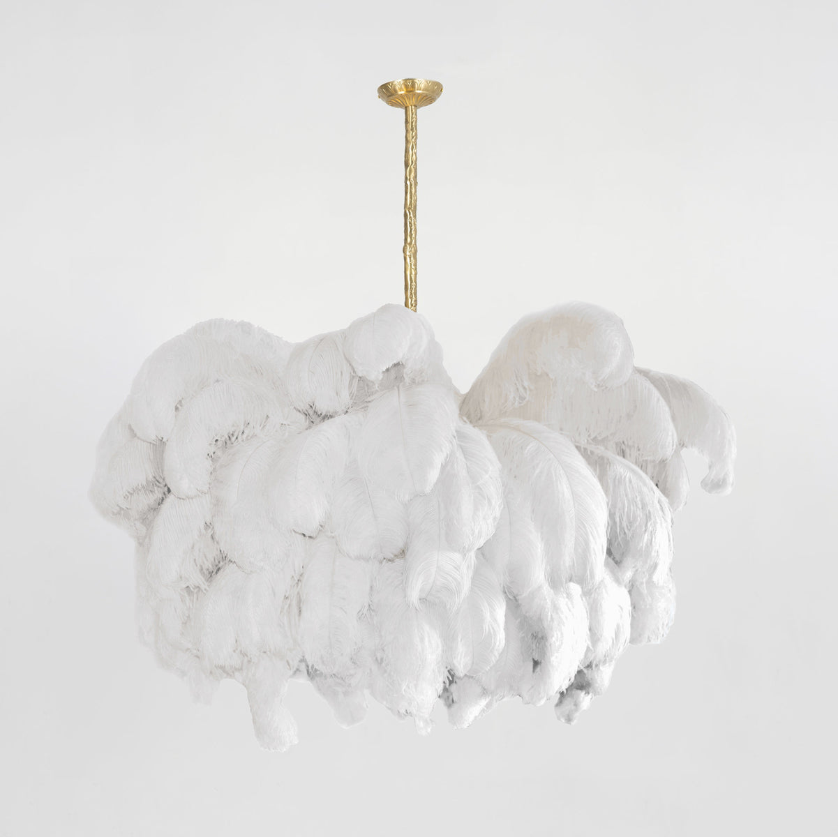 Ostrich Feather Ceiling Pendant Lighting Lobby