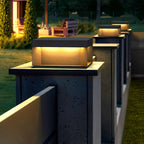 Outdoor Black Box Lamp Post Lighting Lobby