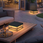 Outdoor Black Box Lamp Post Lighting Lobby