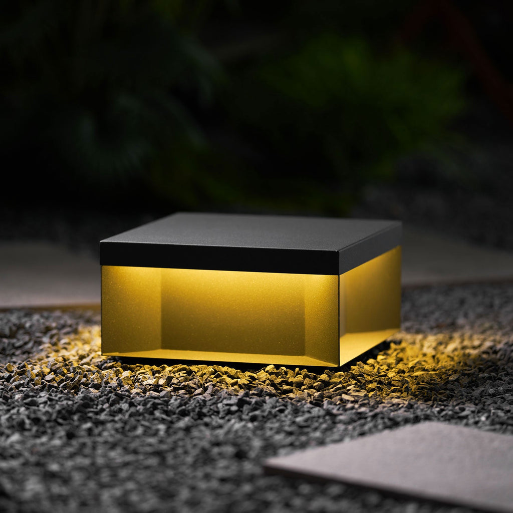 Outdoor Black Box Lamp Post Lighting Lobby