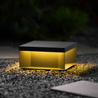 Outdoor Black Box Lamp Post Lighting Lobby