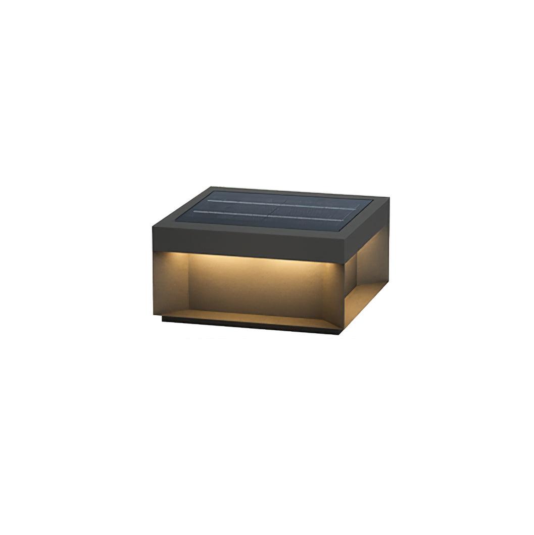 Outdoor Black Box Lamp Post Lighting Lobby