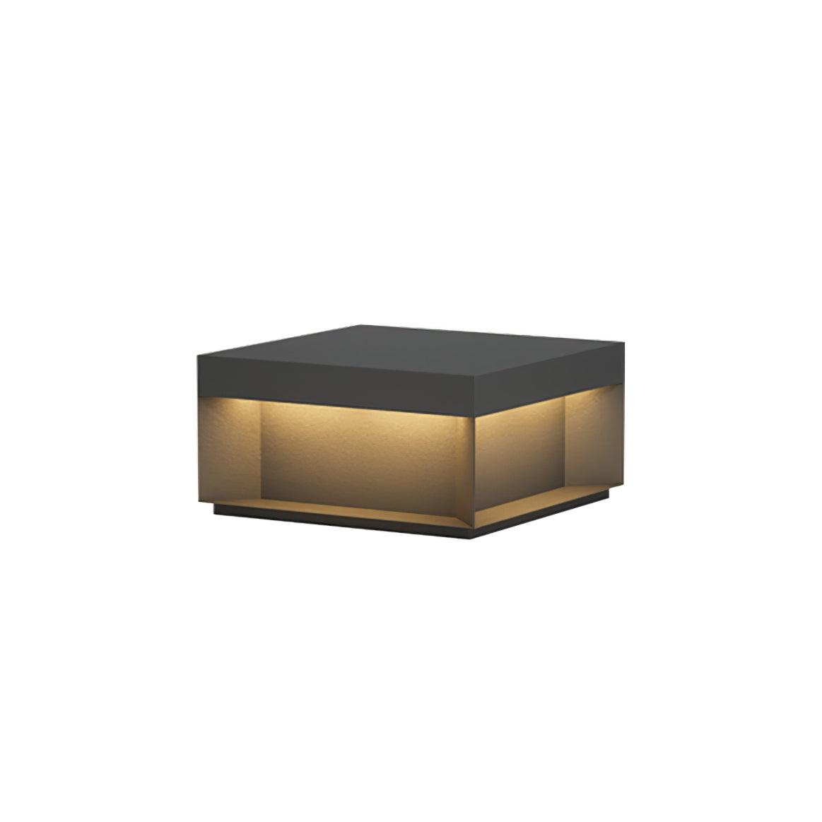 Outdoor Black Box Lamp Post Lighting Lobby