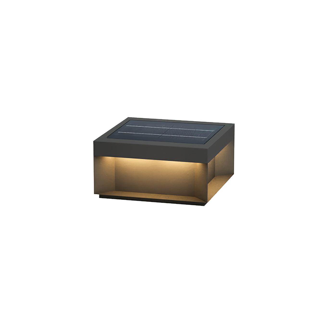 Outdoor Black Box Lamp Post Lighting Lobby