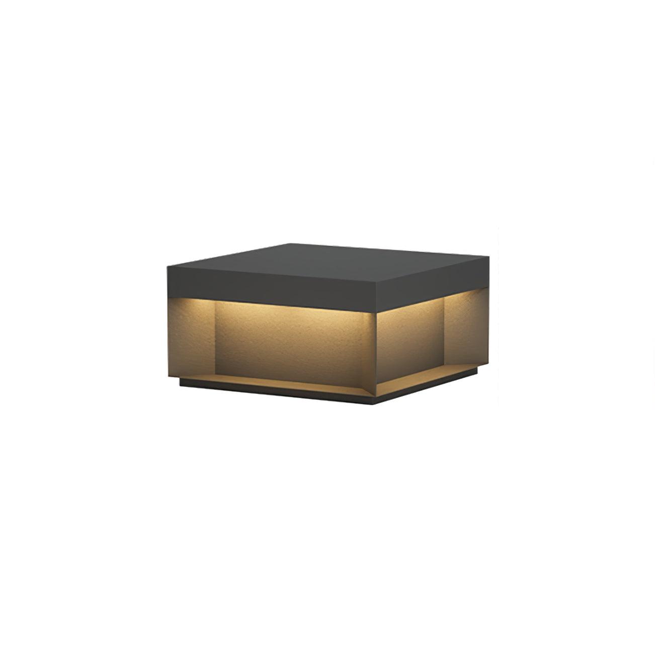 Outdoor Black Box Lamp Post Lighting Lobby